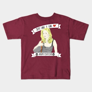 Buffy Slays Like A Girl Kids T-Shirt